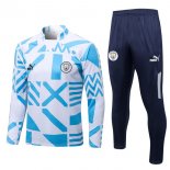 Sudadera De Training Manchester City 2022/2023 Azul Blanco