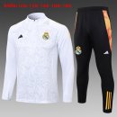 Niños Sudadera De Training Real Madrid 2024/2025 Blanco Gris 3