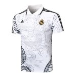 Polo Real Madrid 2024/2025 Blanco Negro 2 Polo Real Madrid 2024/2025 Blanco Negro 2
