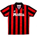 Primera Equipación Tailandia Camiseta AC Milan Retro 1993 1994 Negro Rojo