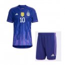 3 Estrellas Camiseta Argentina Segunda Equipación Niño MESSI 2022/2023