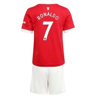 Primera Equipación Camiseta Manchester United NO.7 Ronaldo Niño 2021/2022