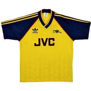 Segunda Equipación Tailandia Camiseta Arsenal Retro 1988 1991 Amarillo