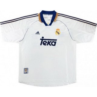 Primera Equipación Tailandia Camiseta Real Madrid Retro 1999 2000 Blanco