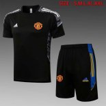 Camiseta Entrenamiento Manchester United Conjunto Completo 2022 Negro 1