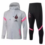 Chandal Con Capucha PSG 2021/2022 Gris Negro Chandal Con Capucha PSG 2021/2022 Gris Negro