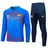 Sudadera De Training Barcelona 2024/2025 Azul Rojo