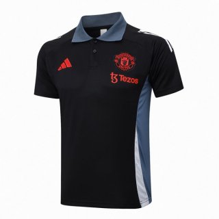 Polo Manchester United 2024/2025 Negro Gris 2