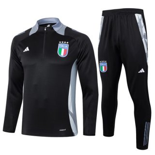 Sudadera De Training Italia 2024/2025 Negro Gris 3