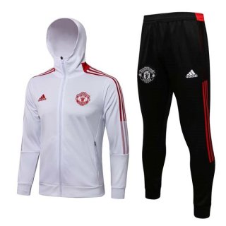 Chandal Con Capucha Manchester United 2022 Blanco