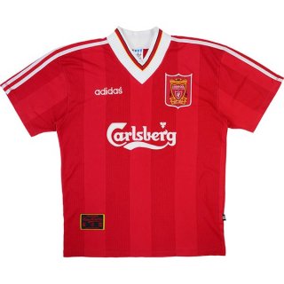 Primera Equipación Tailandia Camiseta Liverpool Retro 1995 1996 Rojo