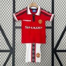 Camiseta Manchester United Primera Equipación Retro Niño 1998 1999