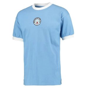 Primera Equipación Tailandia Camiseta Manchester City Retro 1972 Azul