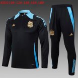 Niños Sudadera De Training Argentina 2024/2025 Negro Azul 3