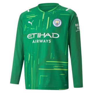 Tailandia Camiseta Manchester City Portero ML 2021/2022 Verde