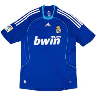 Segunda Equipación Tailandia Camiseta Real Madrid Retro 2008 2009 Azul