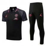 Polo PSG Conjunto Completo 2022/2023 Negro Gris