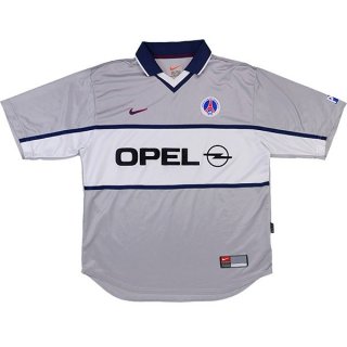 Segunda Equipación Tailandia Camiseta Paris Saint Germain Retro 2000 Gris