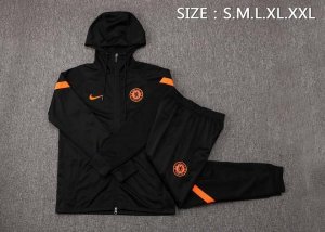 Chandal Con Capucha Chelsea 2022 Negro Naranja