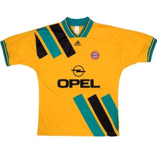 Segunda Equipación Tailandia Camiseta Bayern Retro 1993 1995 Amarillo