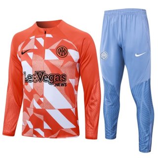 Sudadera De Training Inter Milan 2024/2025 Naranja Blanco 3