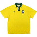 Primera Equipación Tailandia Camiseta Brasil Retro 1991 1993 Amarillo