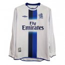 Segunda Equipación Tailandia Camiseta Chelsea ML Retro 2003 2005 Blanco