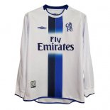 Segunda Equipación Tailandia Camiseta Chelsea ML Retro 2003 2005 Blanco