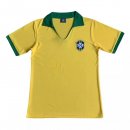 Primera Equipación Tailandia Camiseta Brasil Retro 1957 Amarillo