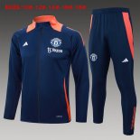 Niños Chandal Manchester United 2024/2025 Azul Naranja 3