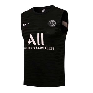 Camiseta Paris Saint Germain Sin Mangas Conjunto Completo 2022 Negro 2