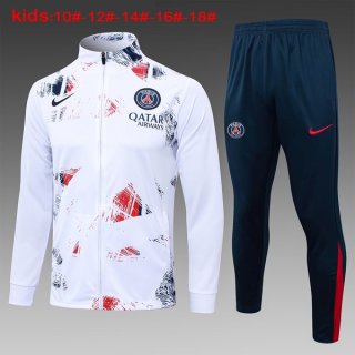 Niños Chandal PSG 2024/2025 Blanco Rojo 3