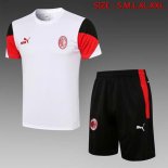 Camiseta Entrenamiento AC Milan Conjunto Completo 2022 Blanco Negro