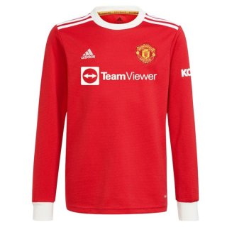 Primera Equipación Tailandia Camiseta Manchester United ML 2021/2022 Rojo