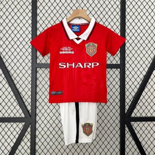 Camiseta Manchester United Primera Equipación Niño Retro 1999 2000