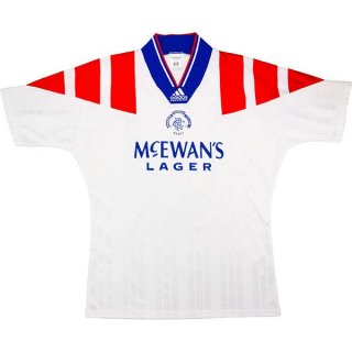 Segunda Equipación Tailandia Camiseta Rangers Retro 1992 1993 Blanco