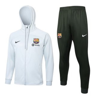 Chandal Con Capucha Barcelona 2024/2025 Blanco