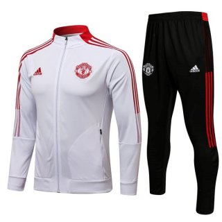 Chandal Manchester United 2022 Blanco Negro Rojo