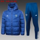 Abrigo Plumón Manchester United Conjunto Completo 2024/2025 Azul