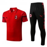 Polo AC Milan Conjunto Completo 2022/2023 Rojo