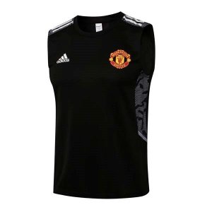 Camiseta Manchester United Sin Mangas Conjunto Completo 2022 Negro