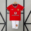 Camiseta Manchester United Primera Equipación Niño Retro 2000 2001