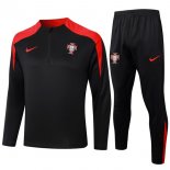 Sudadera De Training Portugal 2024/2025 Negro Rojo 3