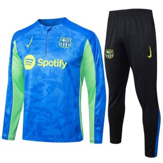 Sudadera De Training Barcelona 2024/2025 Azul Verde