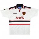 Segunda Equipación Tailandia Camiseta Manchester United Retro 1998 1999 Blanco