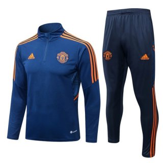 Sudadera De Training Manchester United 2022/2023 Azul