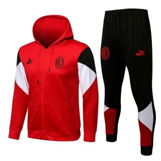 Chandal Con Capucha AC Milan 2022 Rojo Negro