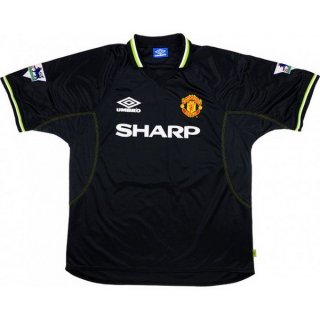 Tercera Equipación Tailandia Camiseta Manchester United Retro 1998 1999 Negro