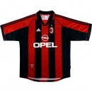 Primera Equipación Tailandia Camiseta AC Milan Retro 1998 2000 Rojo