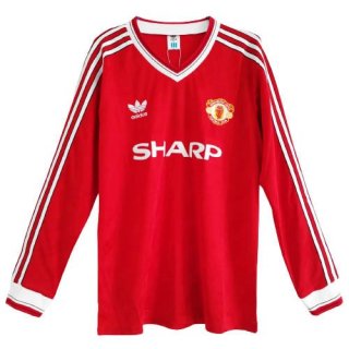 Primera Equipación Tailandia Camiseta Manchester United ML Retro 1986 Rojo